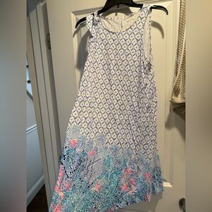 Lilly Pulitzer Blue and Pink Patterned Dress